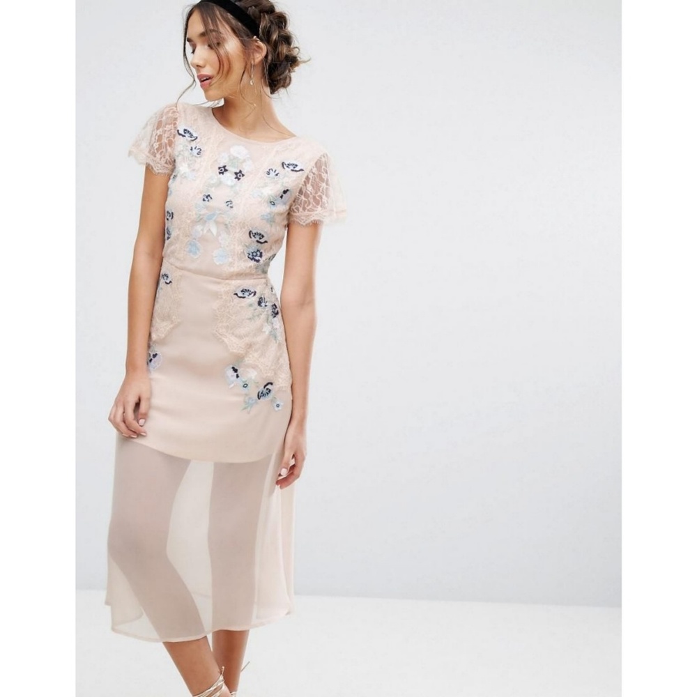 FROCK AND FRILL embroidered paneled dredd